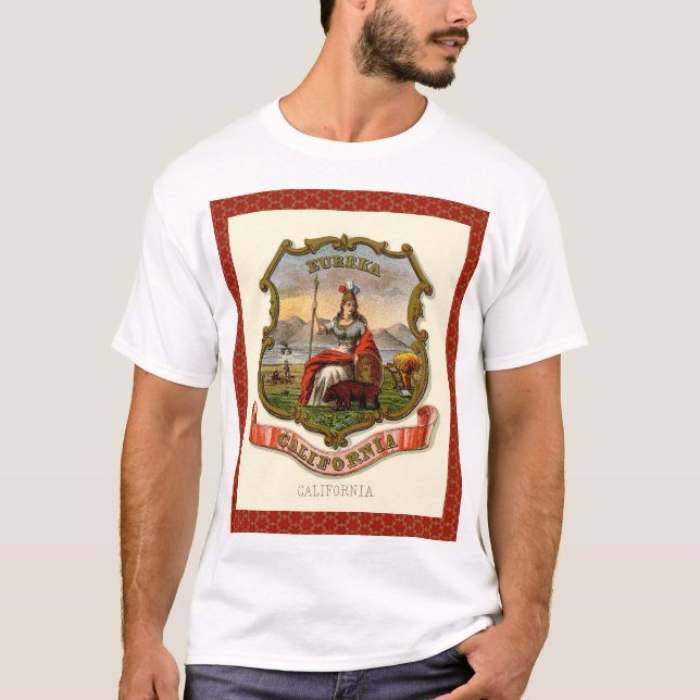 T-shirt Armoiries de la Californie vintage (Devant)