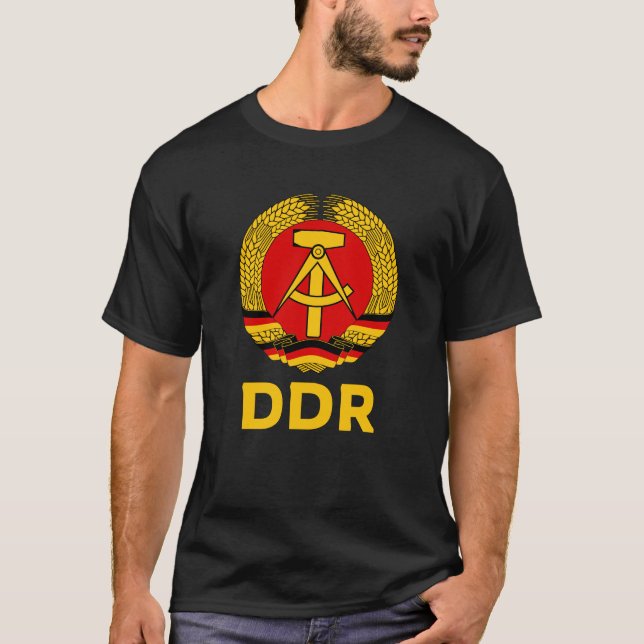 T-shirt Armoiries de la RDA Allemagne de l'Est Drapeau Cad (Devant)