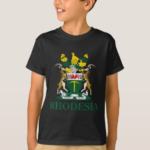 T-shirt Armoiries de la Rhodésie Zimbabwe Drôle Afrique du