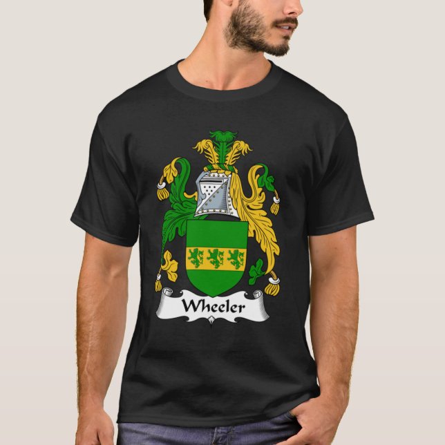 T-shirt Armoiries de la roue - Chemise de crête de famille (Devant)