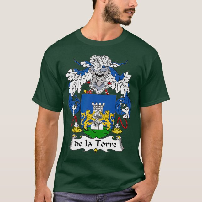 T-shirt Armoiries de la Torre Famille Crest (Devant)