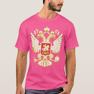 T-shirt Armoiries De L'Aigle Russe Drapeau Russe