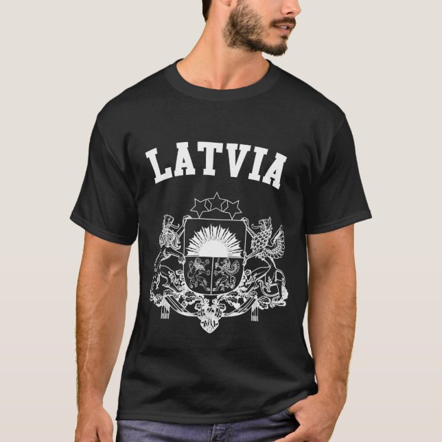 T-shirt Armoiries de Lettonie (Devant)