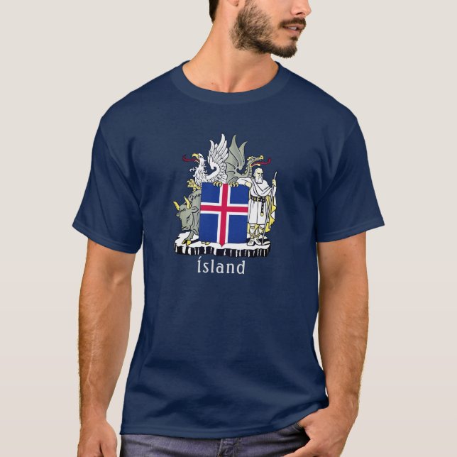 T-shirt Armoiries de l'Islande (Devant)