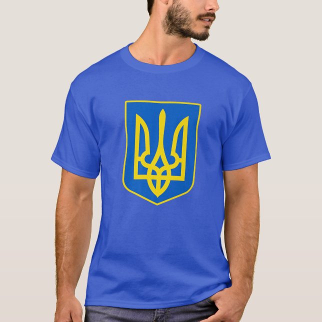 T-shirt Armoiries de l'Ukraine Montrer Fierté ukrainienne  (Devant)