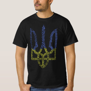 T-shirt Armoiries de l'Ukraine trident motif de la spirale