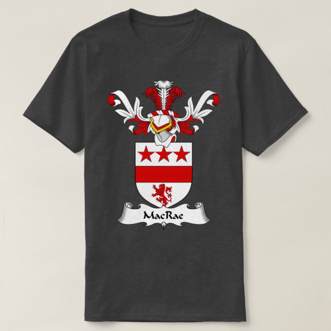 T-shirt Armoiries de MacRae Famille Crest (Design devant)