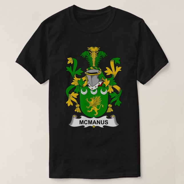 T-shirt Armoiries de McManus Famille Crest  (Design devant)