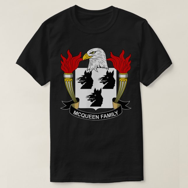 T-shirt Armoiries de McQueen Crest Family Crest   (Design devant)