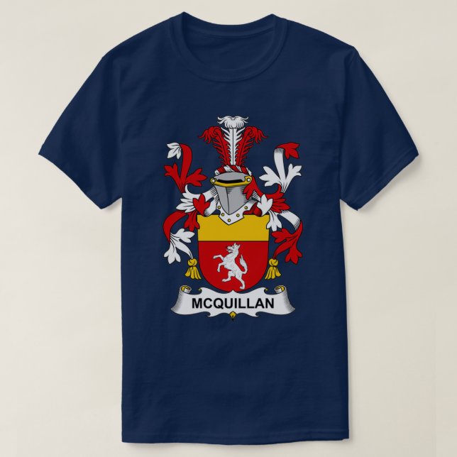 T-shirt Armoiries de McQuillan Armoiries de la famille Cre (Design devant)