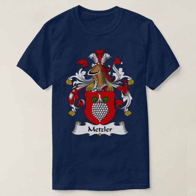T-shirt Armoiries de Metzler Armoiries de la famille Crest (Design devant)