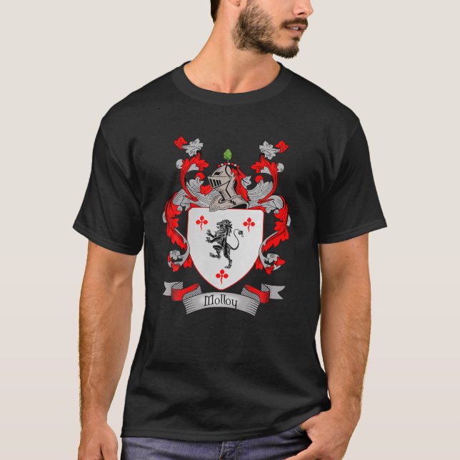 T-shirt Armoiries De Molloy | Molloy Nom de famille Crest (Devant)