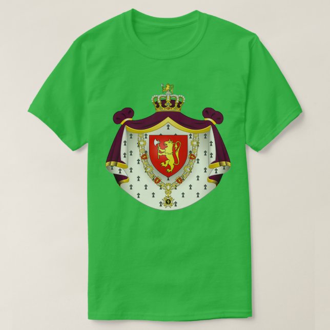 T-shirt Armoiries De Norvège Norge Vpenskjold (Design devant)