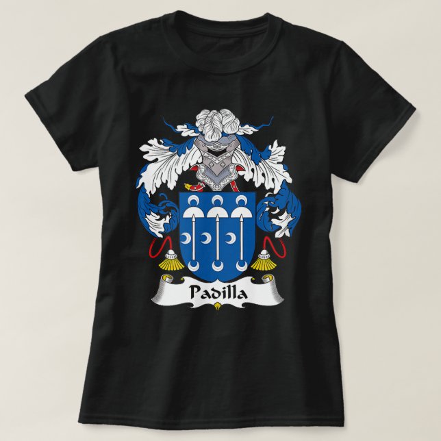 T-shirt Armoiries de Padilla Armoiries de la famille  (Design devant)