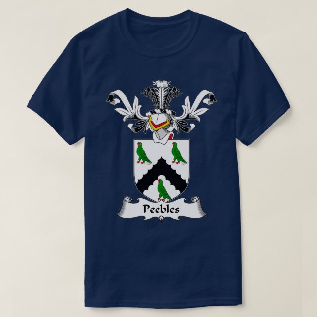 T-shirt Armoiries de Peebles Armoiries de la famille Crest (Design devant)
