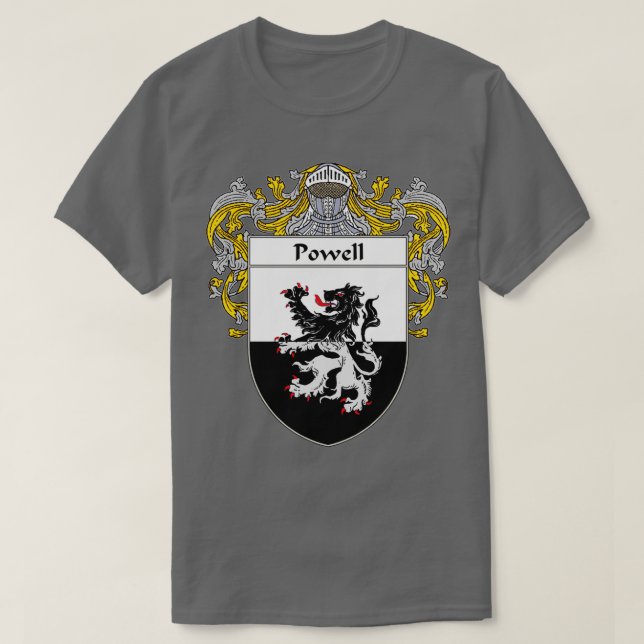 T-shirt Armoiries de Powell Powell Family Crest (Design devant)