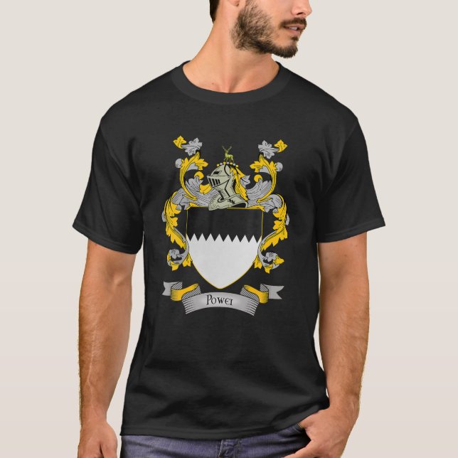 T-shirt Armoiries De Puissance | Power Nom de famille Cres (Devant)