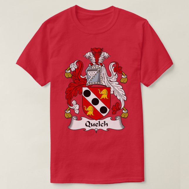 T-shirt Armoiries de Quelch Chemise de crête de familleTSh (Design devant)