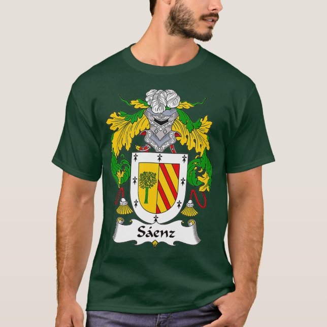 T-shirt Armoiries de Saenz Famille Crest (Devant)