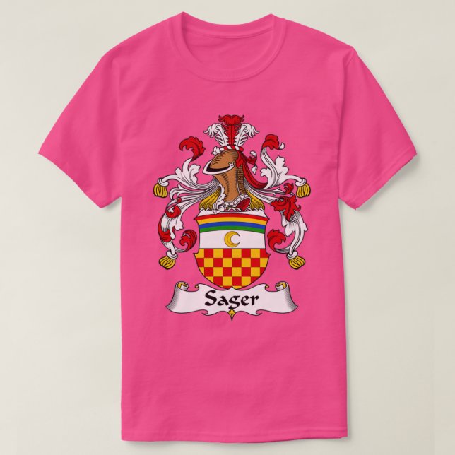 T-shirt Armoiries de Sager Armoiries de famille Crest (Design devant)