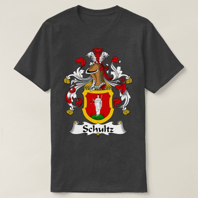 T-shirt Armoiries de Schultz Famille Crest (Design devant)