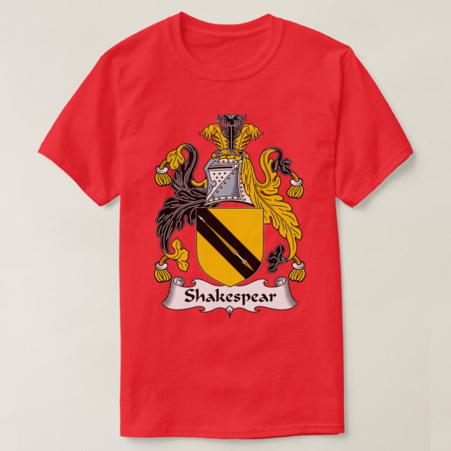 T-shirt Armoiries de Shakespear Armoiries de famille crête (Design devant)