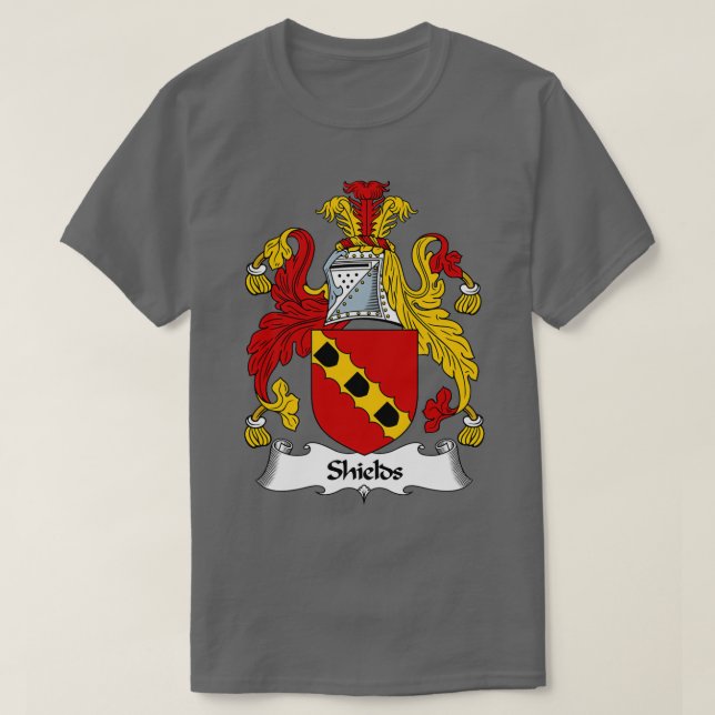 T-shirt Armoiries de Shields Armoiries de la famille (Design devant)