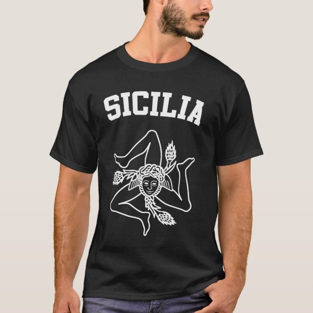 T-shirt Armoiries de Sicilia (Devant)