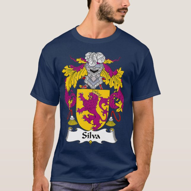 T-shirt Armoiries de Silva Crest de famille (Devant)