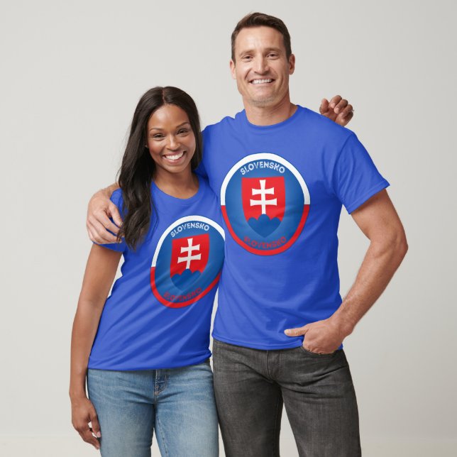 T-shirt Armoiries de Slovaquie en forme de cercle  (Unisexe)