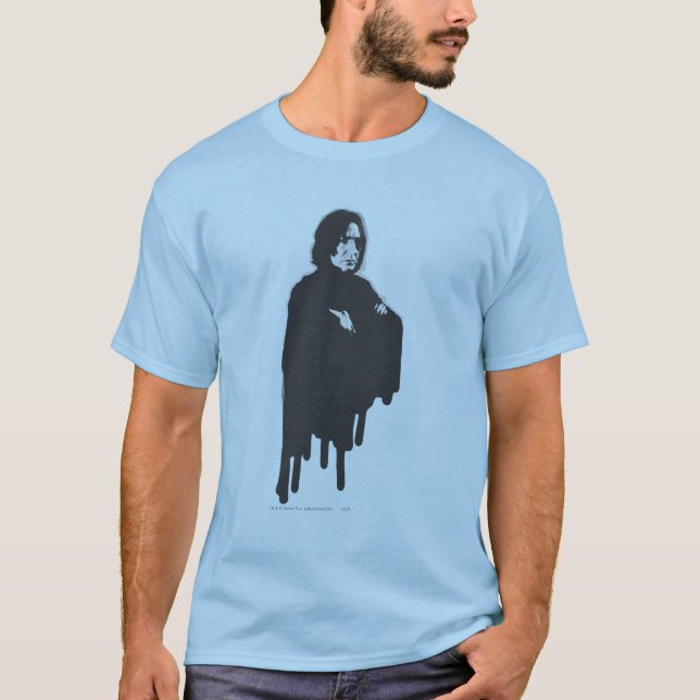 T-shirt Armoiries de Snape Severus croisées B-W (Devant)
