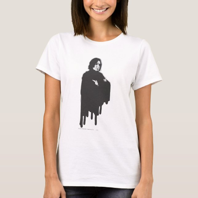 T-shirt Armoiries de Snape Severus croisées B-W (Devant)