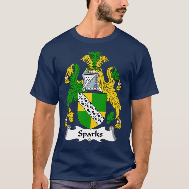 T-shirt Armoiries de Sparks Armoiries de la famille Crest (Devant)