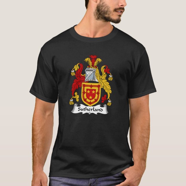 T-shirt Armoiries de Sutherland Sutherland Family Crest (Devant)