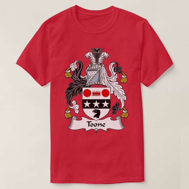 T-shirt Armoiries de Toone Armoiries de famille Crest (Design devant)