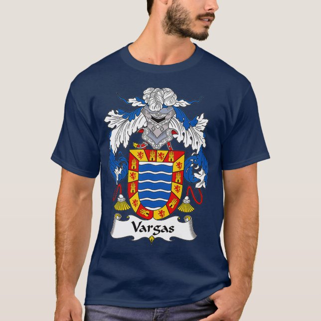 T-shirt Armoiries de Vargas Armoiries de la famille (Devant)