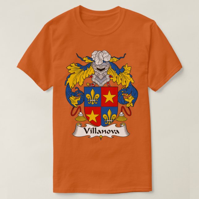 T-shirt Armoiries de Villanova Famille Crest (Design devant)