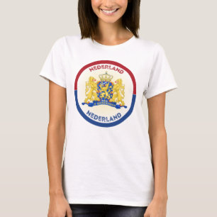 T-shirt Armoiries des Pays-Bas en forme de cercle 