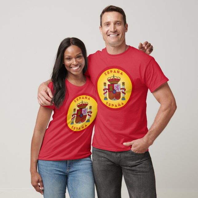 T-shirt Armoiries d'Espagne de forme circulaire  (Unisexe)