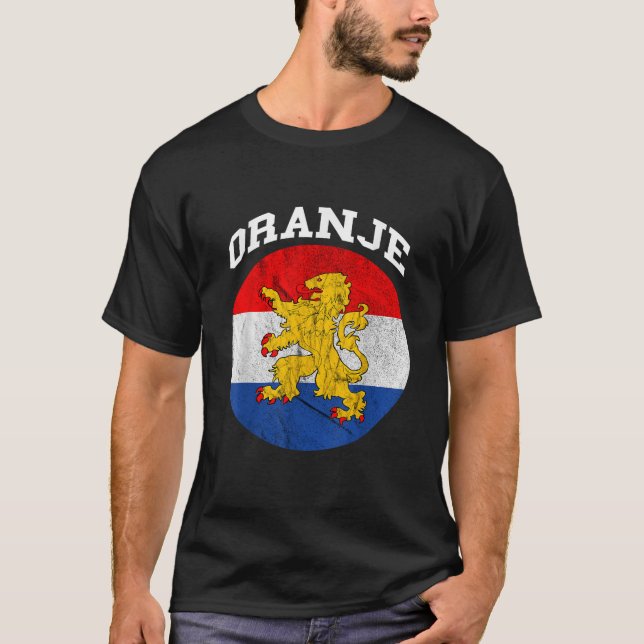 T-shirt Armoiries d'Oranje Lion hollandais Pays-Bas hollan (Devant)