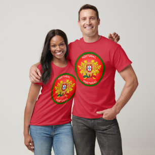 T-shirt Armoiries du Portugal en forme de cercle
