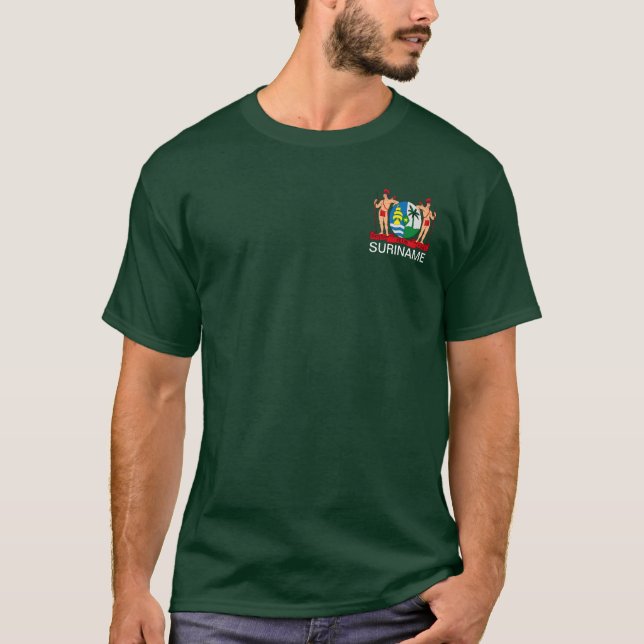 T-shirt Armoiries du Suriname (Devant)