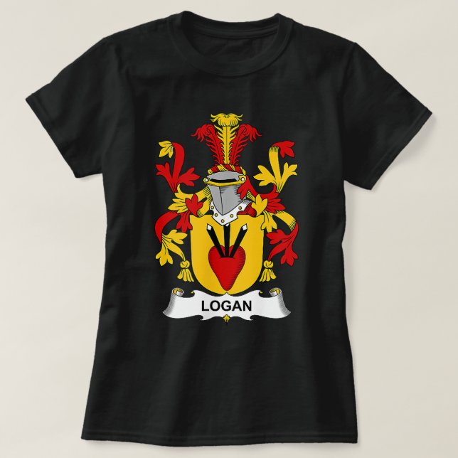 T-shirt Armoiries Logan Armoiries de famille Crest  (Design devant)