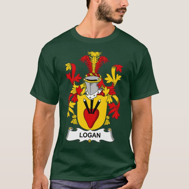 T-shirt Armoiries Logan Armoiries de la famille Crest (Devant)