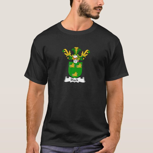 T-shirt Armoiries noires - Armoiries familiales (Devant)