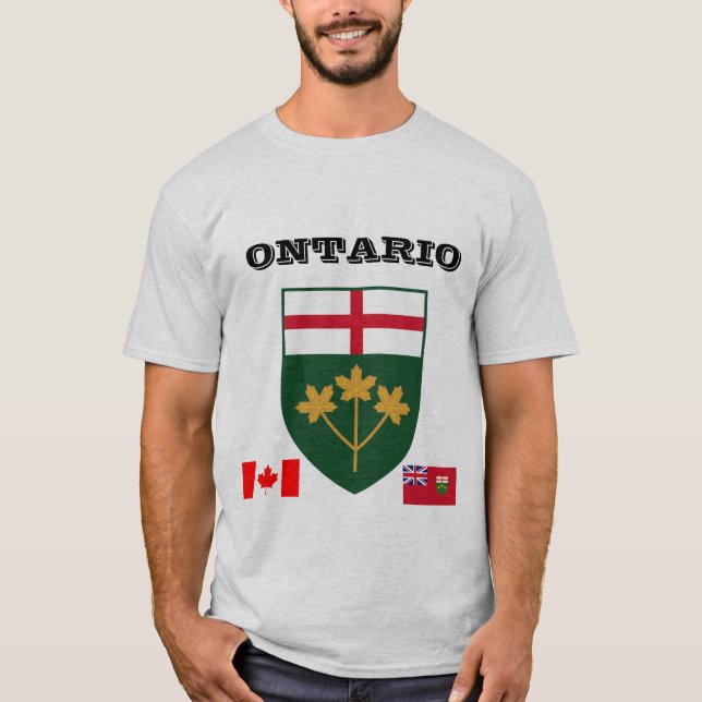T-shirt Armoiries personnalisables de l'Ontario T Chemise (Devant)