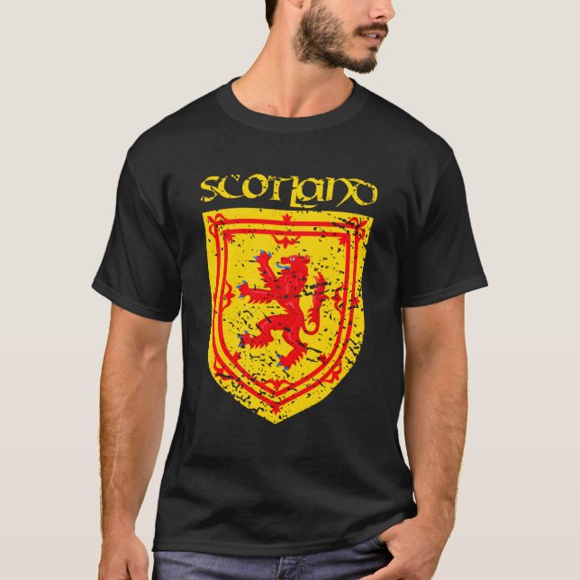 T-shirt Armoiries Royales De L'Écosse Lion Rampant N (Devant)
