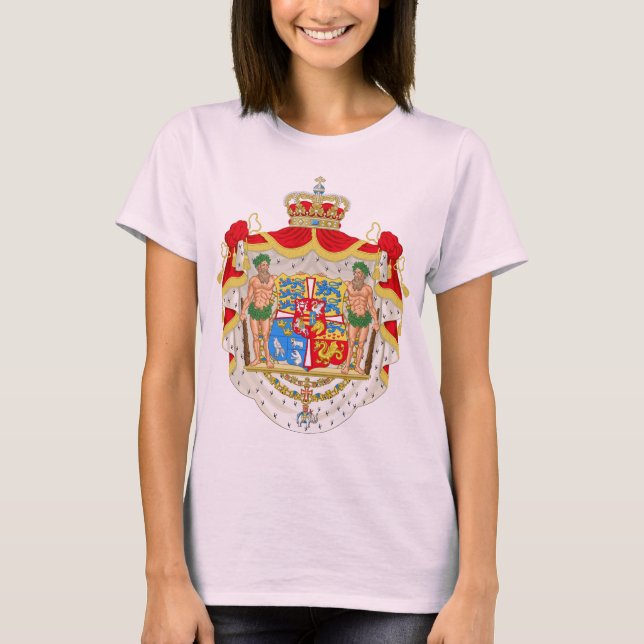 T-shirt Armoiries royales vintages du Danemark (Devant)