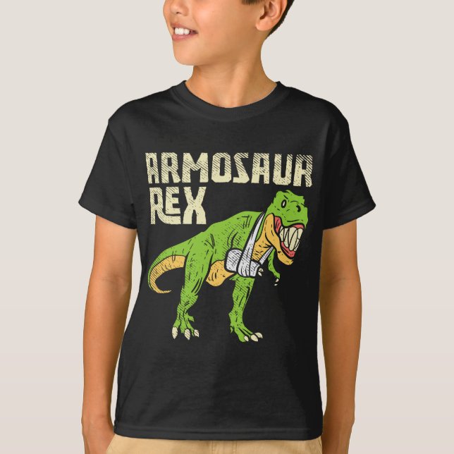 T-shirt Armosaur Rex Dinosaur Armes fracturées Arme brisée (Devant)