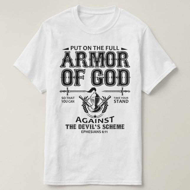 T-shirt armure de dieu (Design devant)